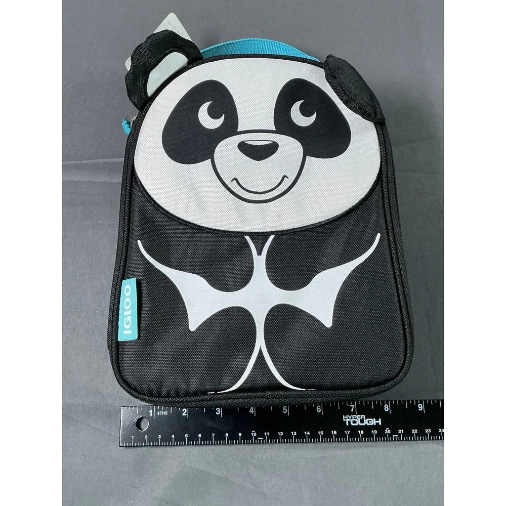 Igloo Lunch Animals Panda Insulated Cooler Bag Black White Teal New with Tags
